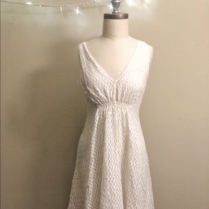 White M.S.S.P Leaf Lining Dress